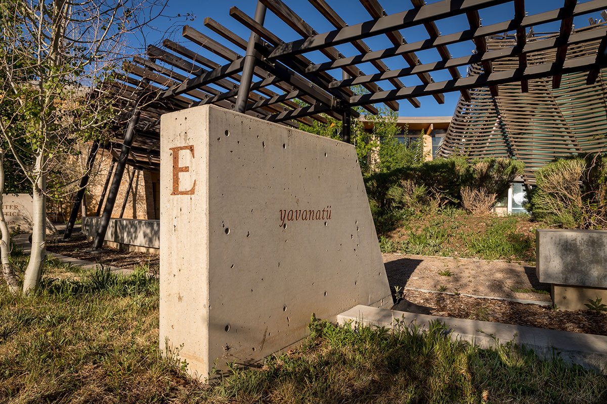 image of museum directional pillar